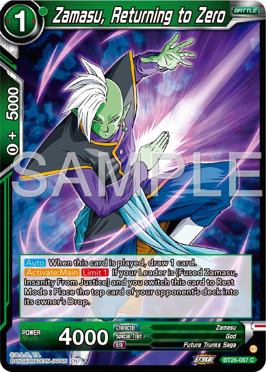 Zamasu, Returning to Zero (BT26-087) [Ultimate Advent] | Dragon's Lair Comics and Fantasy Houston TX