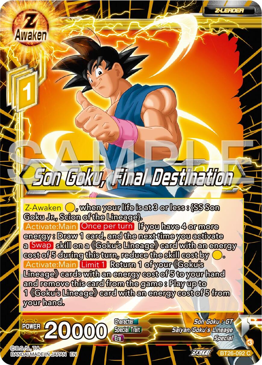 Son Goku, Final Destination (BT26-092) [Ultimate Advent] | Dragon's Lair Comics and Fantasy Houston TX