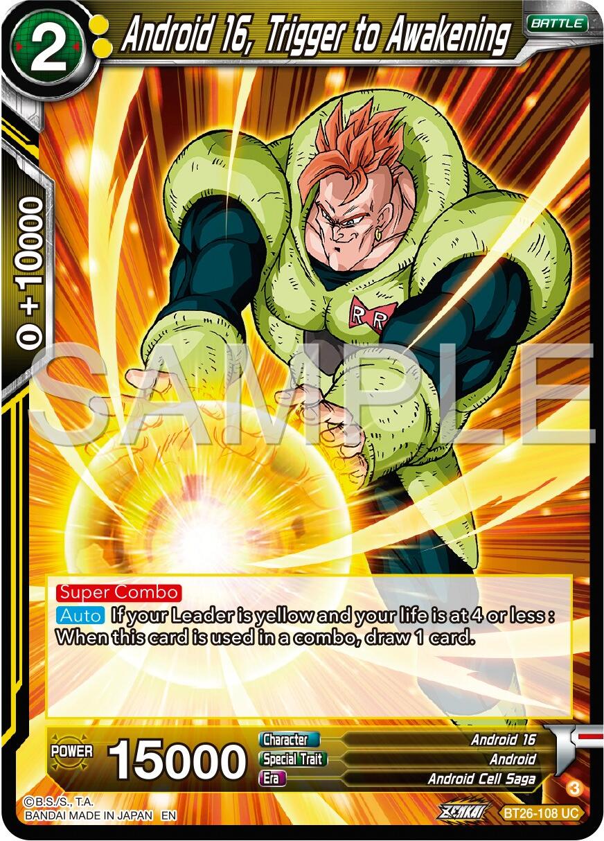 Android 16, Trigger to Awakening (BT26-108) [Ultimate Advent] | Dragon's Lair Comics and Fantasy Houston TX