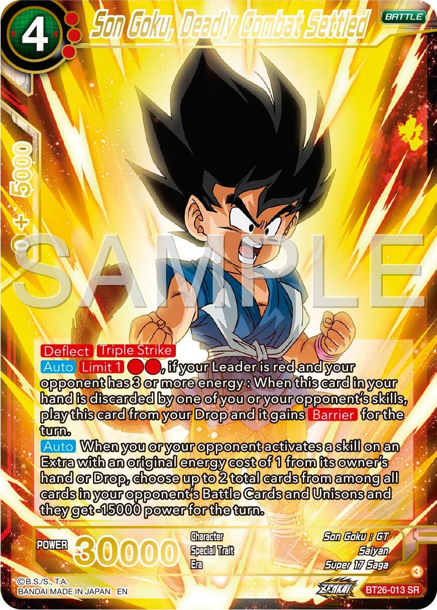 Son Goku, Deadly Combat Settled (BT26-013) [Ultimate Advent] | Dragon's Lair Comics and Fantasy Houston TX