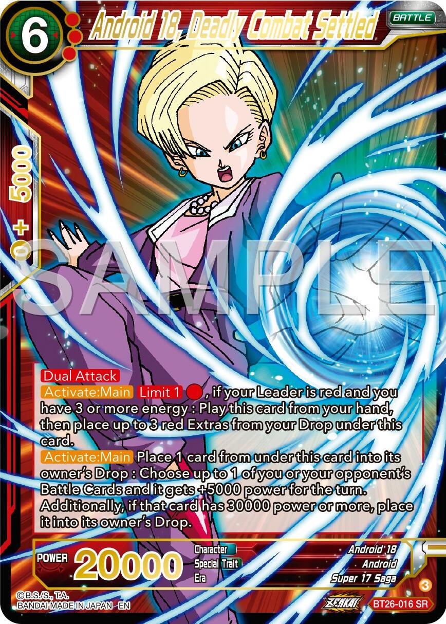 Android 18, Deadly Combat Settled (Bt26-016) [Ultimate Advent] | Dragon's Lair Comics and Fantasy Houston TX