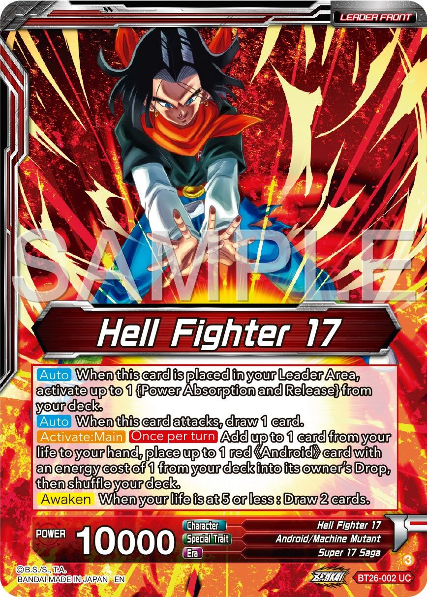 Hell Fighter 17 // Super 17, Anti-Saiyan Killing Machine (BT26-002) [Ultimate Advent] | Dragon's Lair Comics and Fantasy Houston TX