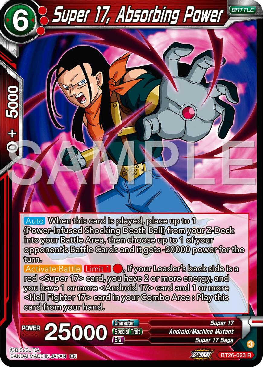 Super 17, Absorbing Power (BT26-023) [Ultimate Advent] | Dragon's Lair Comics and Fantasy Houston TX