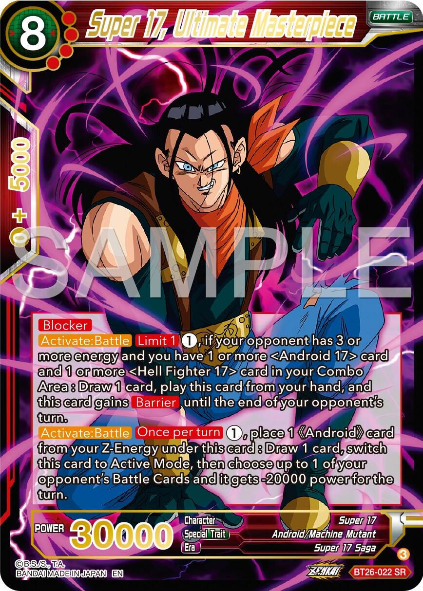 Super 17, Ultimate Masterpiece (BT26-022) [Ultimate Advent] | Dragon's Lair Comics and Fantasy Houston TX