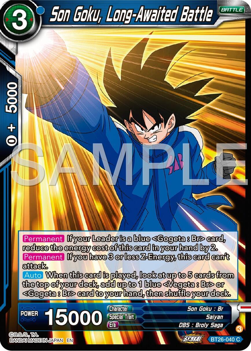 Son Goku, Long-Awaited Battle (BT26-040) [Ultimate Advent] | Dragon's Lair Comics and Fantasy Houston TX