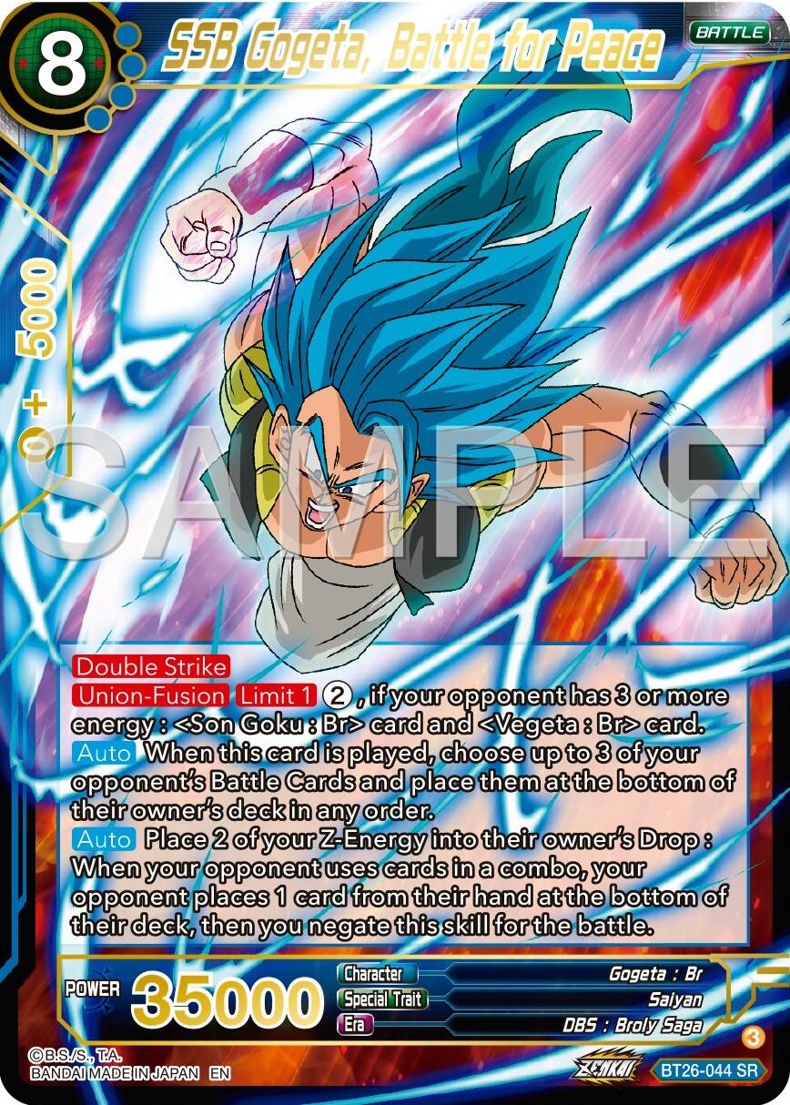 SSB Gogeta, Battle for Peace (BT26-044) [Ultimate Advent] | Dragon's Lair Comics and Fantasy Houston TX