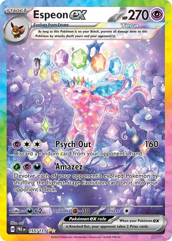 Espeon ex (155/131) [Scarlet & Violet: Prismatic Evolutions] | Dragon's Lair Comics and Fantasy Houston TX