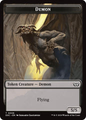 Demon // Bird Double-Sided Token [Duskmourn: House of Horror Commander Tokens] | Dragon's Lair Comics and Fantasy Houston TX