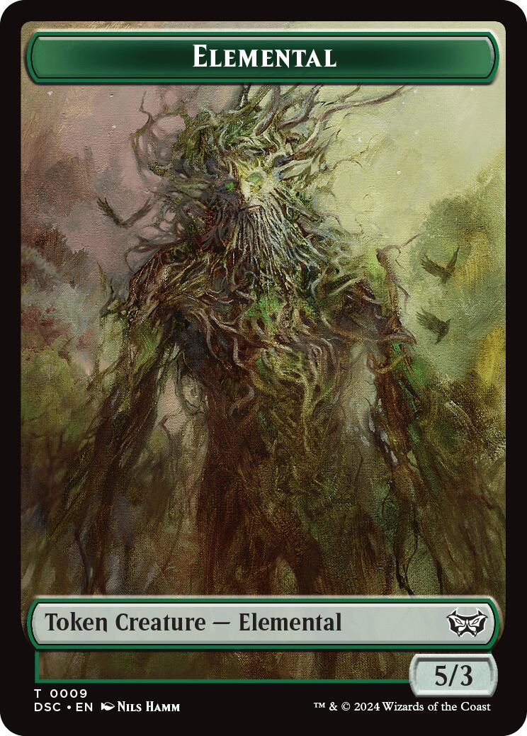 Elemental // Bird Double-Sided Token [Duskmourn: House of Horror Commander Tokens] | Dragon's Lair Comics and Fantasy Houston TX