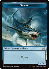 Shark // Copy Double-Sided Token [Duskmourn: House of Horror Commander Tokens] | Dragon's Lair Comics and Fantasy Houston TX