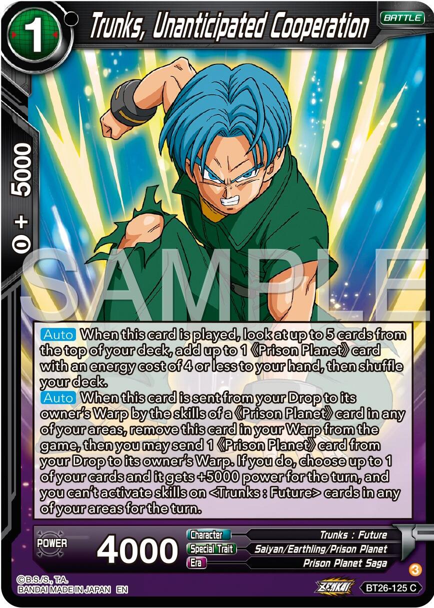 Trunks, Unanticipated Cooperation (BT26-125) [Ultimate Advent] | Dragon's Lair Comics and Fantasy Houston TX