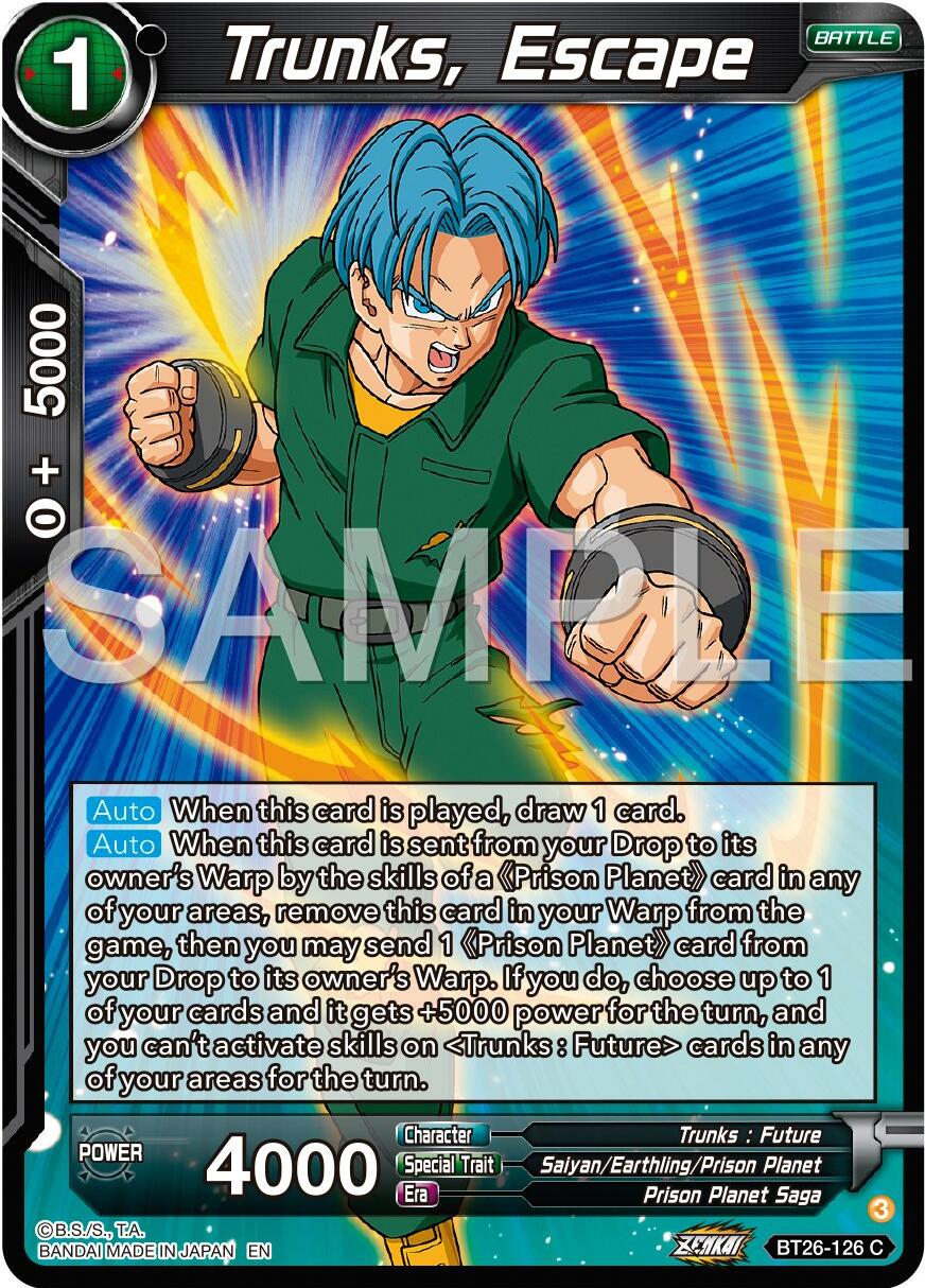 Trunks, Escape (BT26-126) [Ultimate Advent] | Dragon's Lair Comics and Fantasy Houston TX