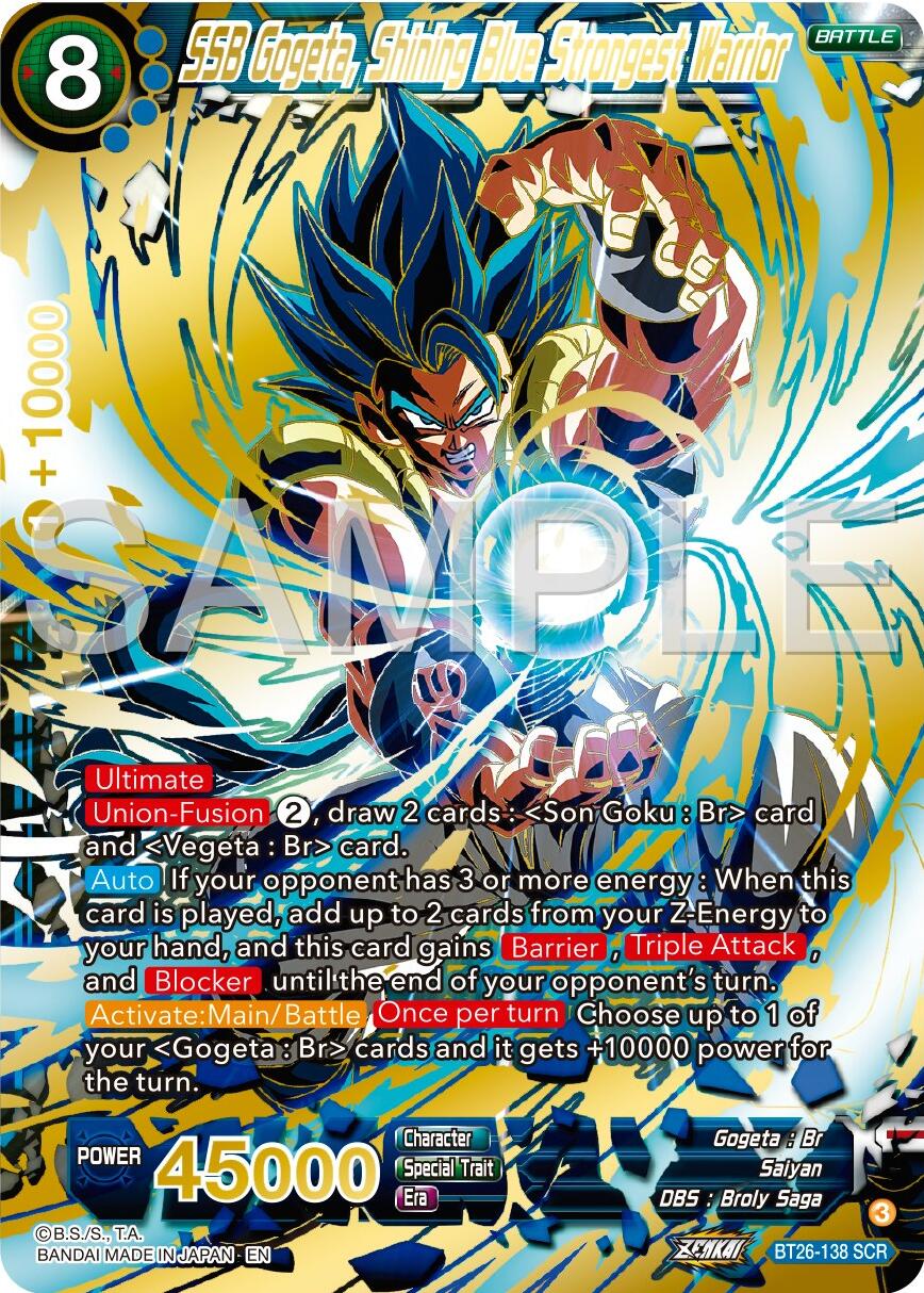 SSB Gogeta, Shining Blue Strongest Warrior (BT26-138) [Ultimate Advent] | Dragon's Lair Comics and Fantasy Houston TX