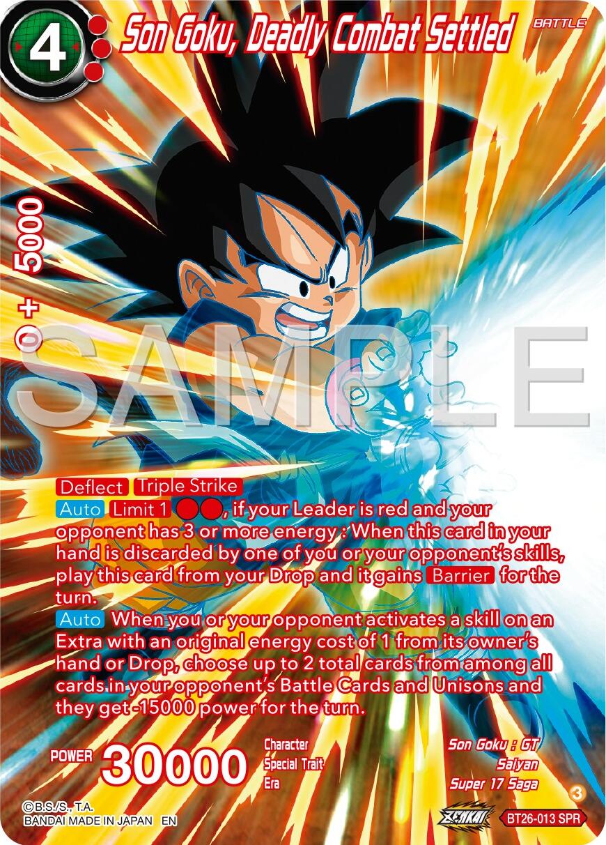 Son Goku, Deadly Combat Settled (SPR) (BT26-013) [Ultimate Advent] | Dragon's Lair Comics and Fantasy Houston TX