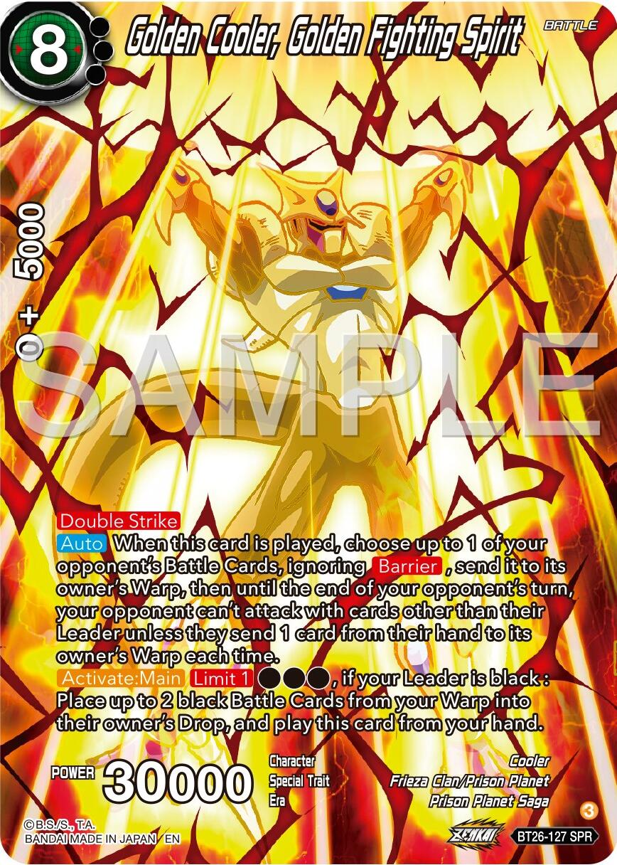 Golden Cooler, Golden Fighting Spirit (SPR) (BT26-127) [Ultimate Advent] | Dragon's Lair Comics and Fantasy Houston TX