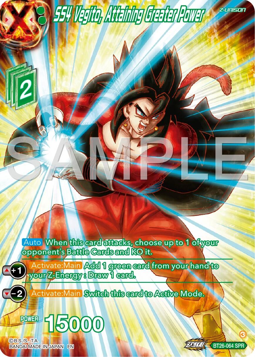 SS4 Vegito, Attaining Greater Power (SPR) (BT26-064) [Ultimate Advent] | Dragon's Lair Comics and Fantasy Houston TX