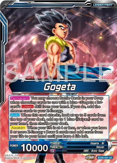 Gogeta // SSB Gogeta, Mighty Fusion Warrior (Alternate Art) (BT26-031) [Ultimate Advent] | Dragon's Lair Comics and Fantasy Houston TX