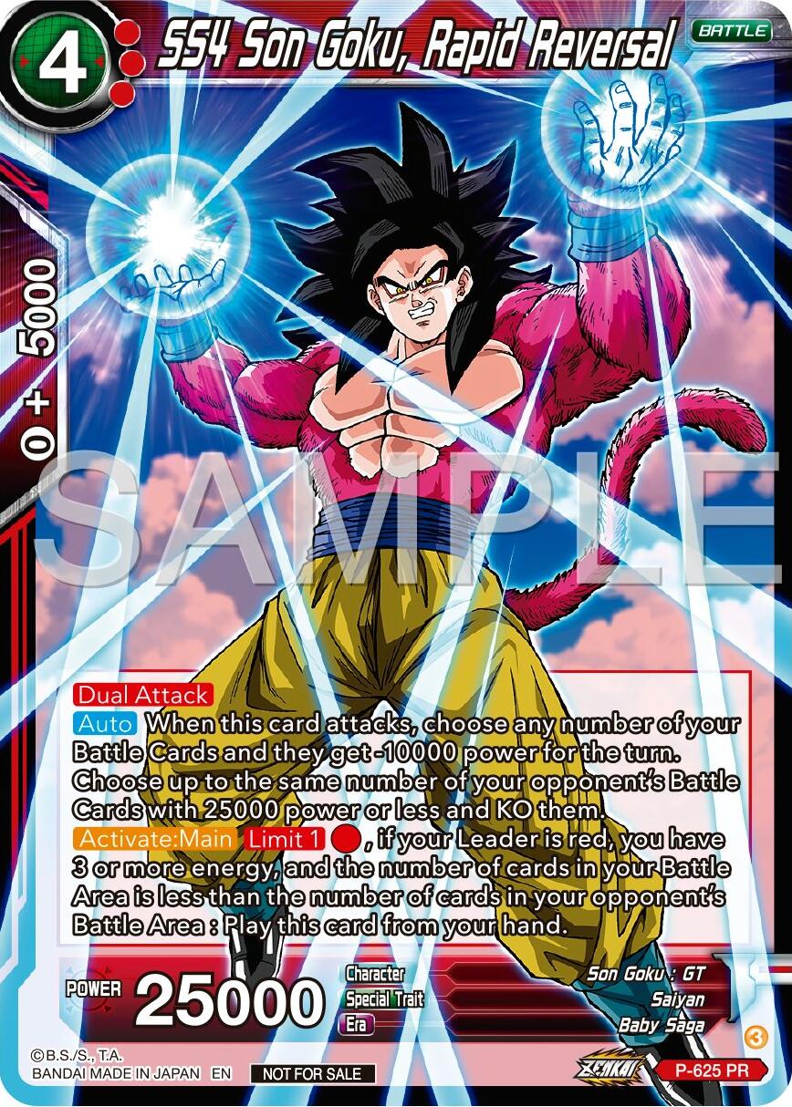 SS4 Son Goku, Rapid Reversal (Zenkai Series Tournament Pack Vol.9) (P-625) [Promotion Cards] | Dragon's Lair Comics and Fantasy Houston TX