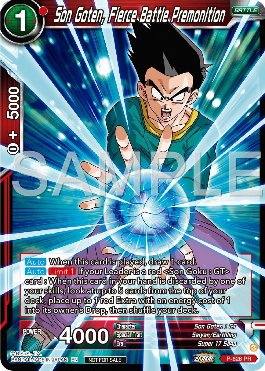 Son Goten, Fierce Battle Premonition (Zenkai Series Tournament Pack Vol.9) (P-626) [Promotion Cards] | Dragon's Lair Comics and Fantasy Houston TX