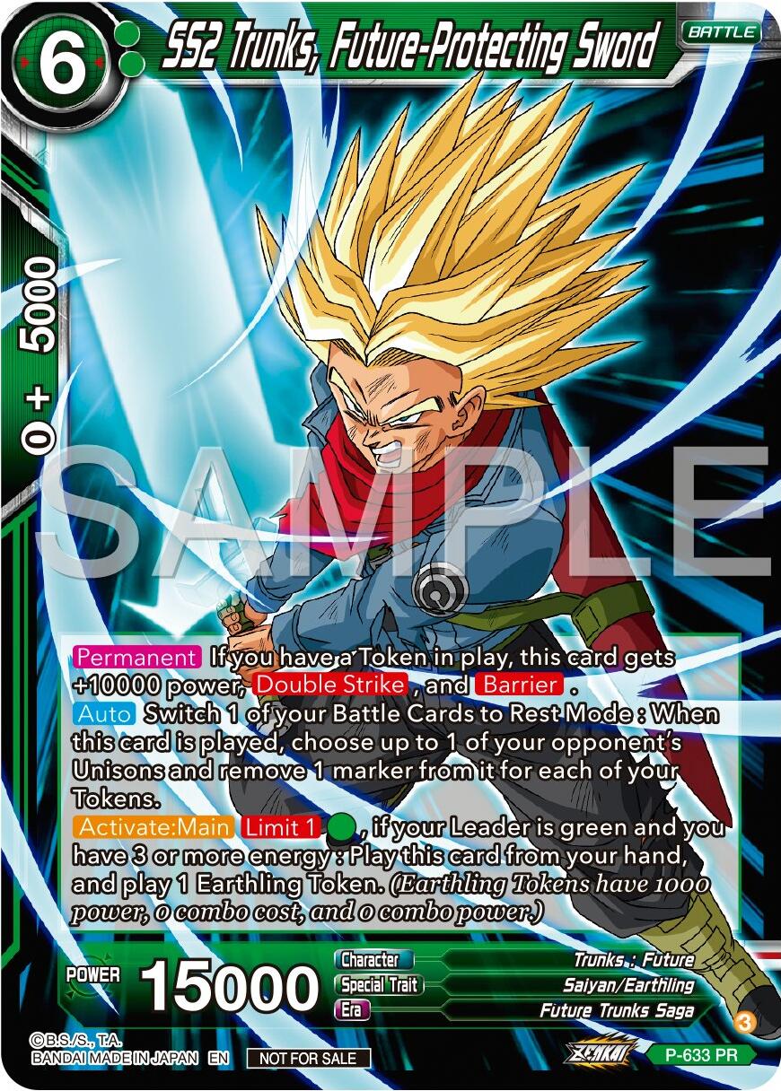 SS2 Trunks, Future-Protecting Sword (Zenkai Series Tournament Pack Vol.9) (P-633) [Promotion Cards] | Dragon's Lair Comics and Fantasy Houston TX