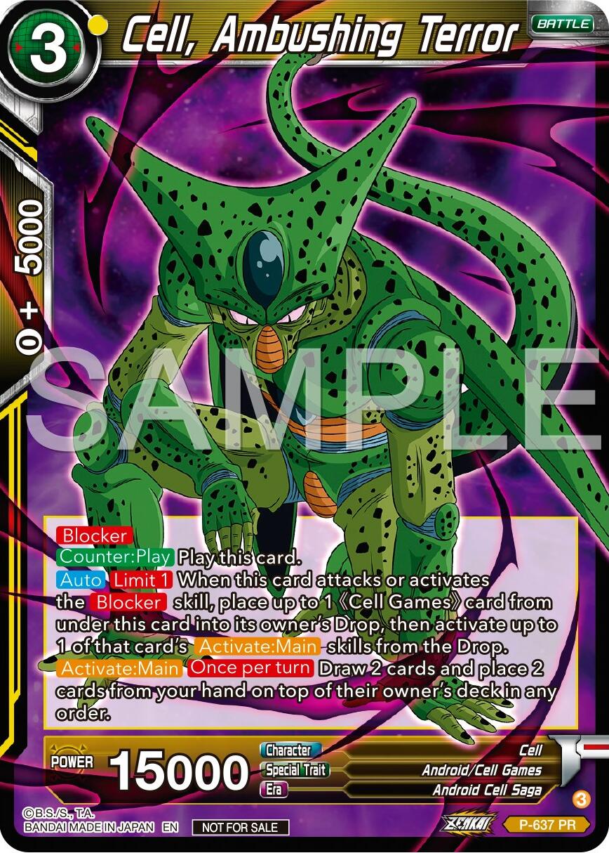 Cell, Ambushing Terror (Zenkai Series Tournament Pack Vol.9) (P-637) [Promotion Cards] | Dragon's Lair Comics and Fantasy Houston TX