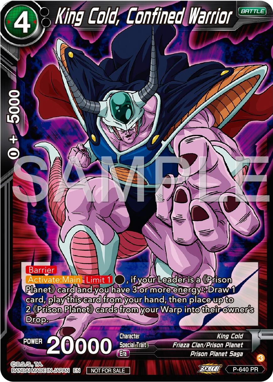 King Cold, Confined Warrior (Zenkai Series Tournament Pack Vol.9) (P-640) [Promotion Cards] | Dragon's Lair Comics and Fantasy Houston TX