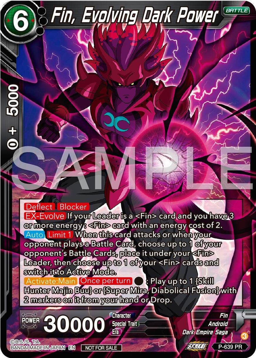 Fin, Evolving Dark Power (Zenkai Series Tournament Pack Vol.9) (P-639) [Promotion Cards] | Dragon's Lair Comics and Fantasy Houston TX