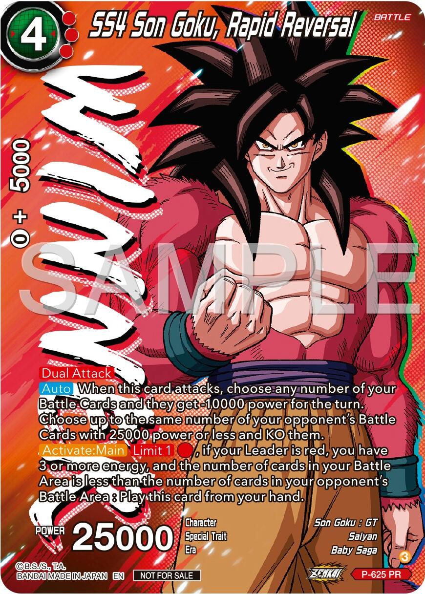 SS4 Son Goku, Rapid Reversal (Zenkai Series Tournament Pack Vol.9) (Winner) (P-625) [Promotion Cards] | Dragon's Lair Comics and Fantasy Houston TX