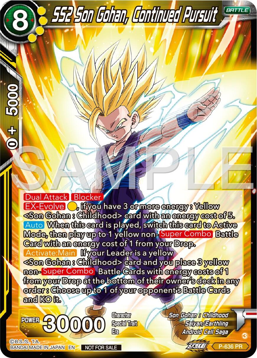 SS2 Son Gohan, Continued Pursuit (Zenkai Series Tournament Pack Vol.9) (P-636) [Promotion Cards] | Dragon's Lair Comics and Fantasy Houston TX