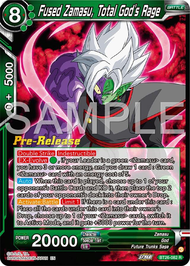 Fused Zamasu, Total God's Rage (BT26-082) [Ultimate Advent Prerelease Promos] | Dragon's Lair Comics and Fantasy Houston TX