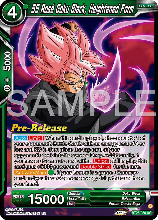 SS Rose Goku Black, Heightened Form (BT26-080) [Ultimate Advent Prerelease Promos] | Dragon's Lair Comics and Fantasy Houston TX