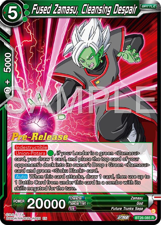 Fused Zamasu, Cleansing Despair (BT26-085) [Ultimate Advent Prerelease Promos] | Dragon's Lair Comics and Fantasy Houston TX