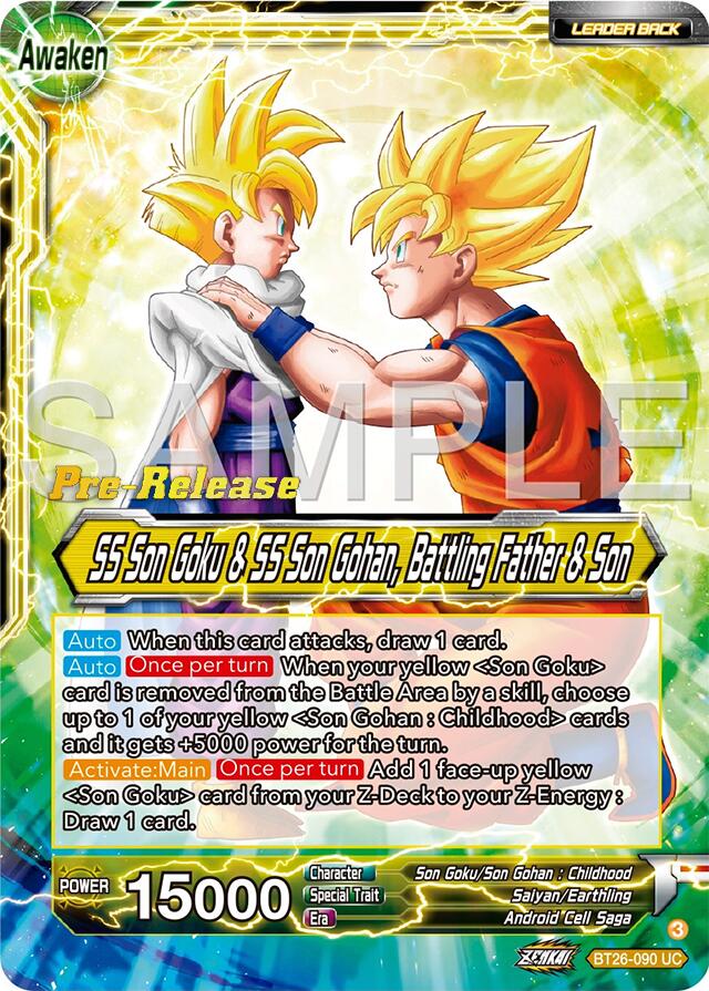 SS Son Goku // SS Son Goku & SS Son Gohan, Battling Father & Son (BT26-090) [Ultimate Advent Prerelease Promos] | Dragon's Lair Comics and Fantasy Houston TX