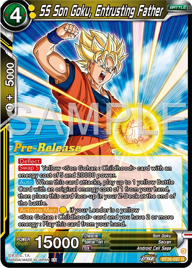 SS Son Goku, Entrusting Father (BT26-097) [Ultimate Advent Prerelease Promos] | Dragon's Lair Comics and Fantasy Houston TX