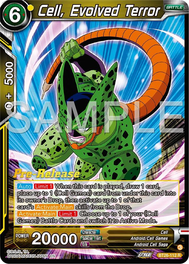 Cell, Evolved Terror (BT26-112) [Ultimate Advent Prerelease Promos] | Dragon's Lair Comics and Fantasy Houston TX