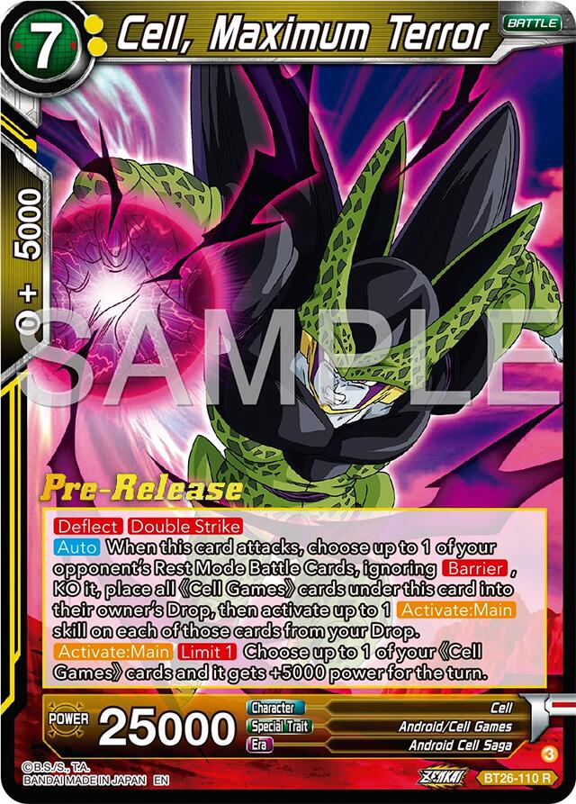 Cell, Maximum Terror (BT26-110) [Ultimate Advent Prerelease Promos] | Dragon's Lair Comics and Fantasy Houston TX