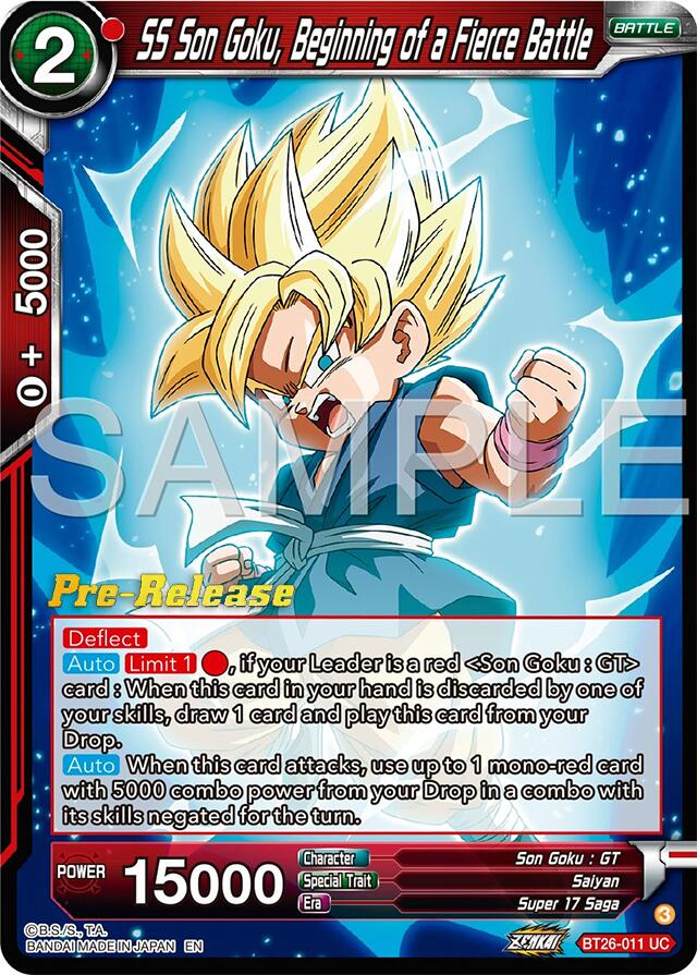 SS Son Goku, Beginning of a Fierce Battle (BT26-011) [Ultimate Advent Prerelease Promos] | Dragon's Lair Comics and Fantasy Houston TX