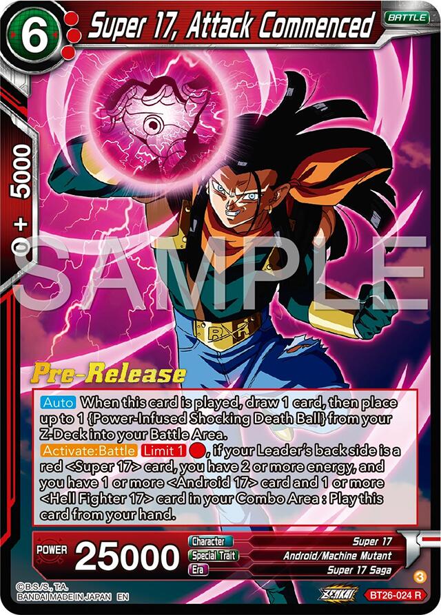 Super 17, Attack Commenced (BT26-024) [Ultimate Advent Prerelease Promos] | Dragon's Lair Comics and Fantasy Houston TX