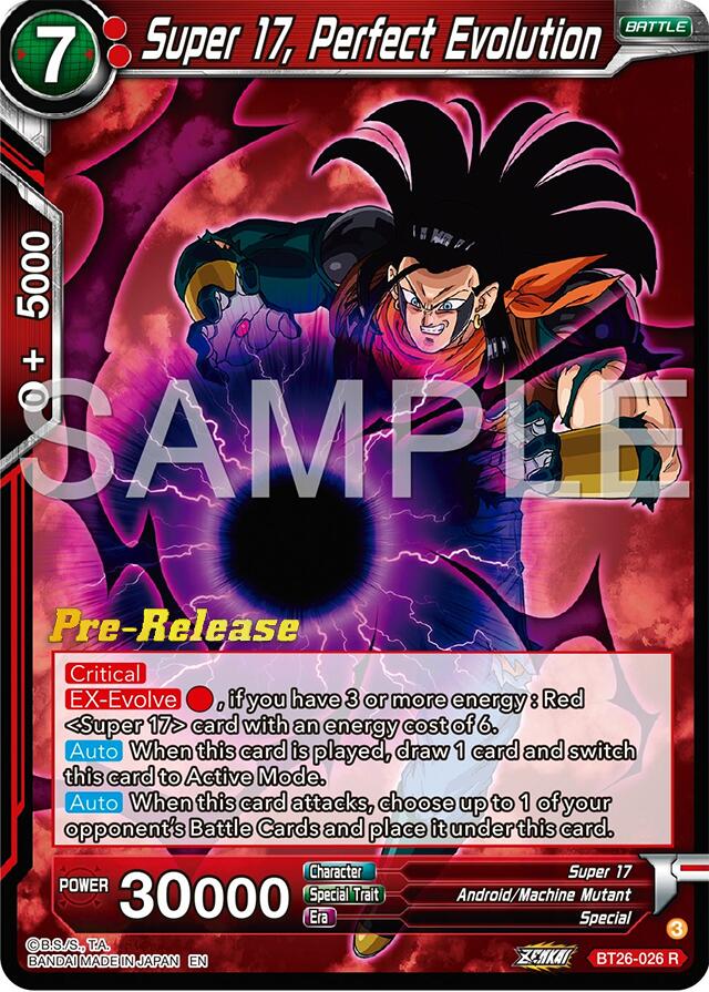 Super 17, Perfect Evolution (BT26-026) [Ultimate Advent Prerelease Promos] | Dragon's Lair Comics and Fantasy Houston TX