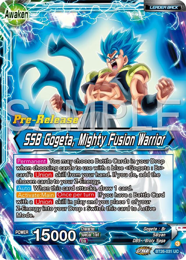 Gogeta // SSB Gogeta, Mighty Fusion Warrior (BT26-031) [Ultimate Advent Prerelease Promos] | Dragon's Lair Comics and Fantasy Houston TX