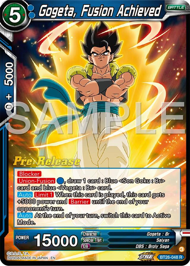 Gogeta, Fusion Achieved (BT26-048) [Ultimate Advent Prerelease Promos] | Dragon's Lair Comics and Fantasy Houston TX