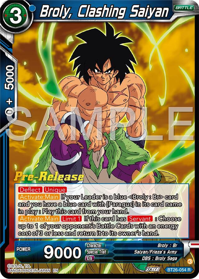 Broly, Clashing Saiyan (BT26-054) [Ultimate Advent Prerelease Promos] | Dragon's Lair Comics and Fantasy Houston TX