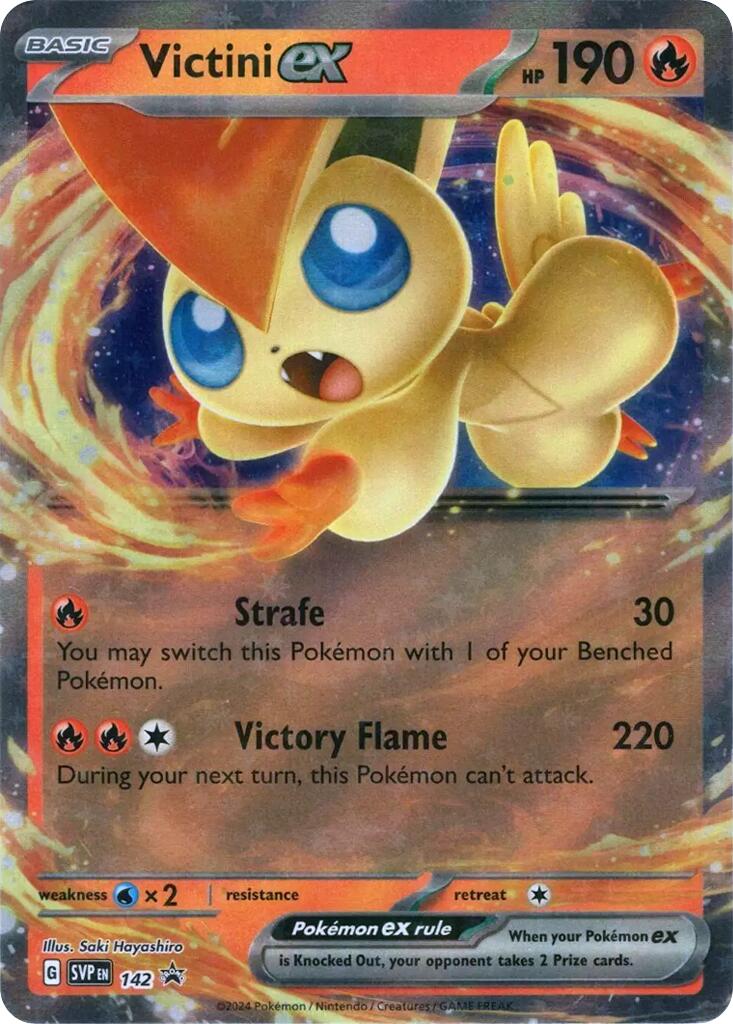 Victini ex (SVP142) [Scarlet & Violet: Black Star Promos] | Dragon's Lair Comics and Fantasy Houston TX