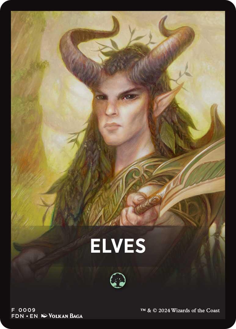 Elves Theme Card [Foundations Tokens] | Dragon's Lair Comics and Fantasy Houston TX