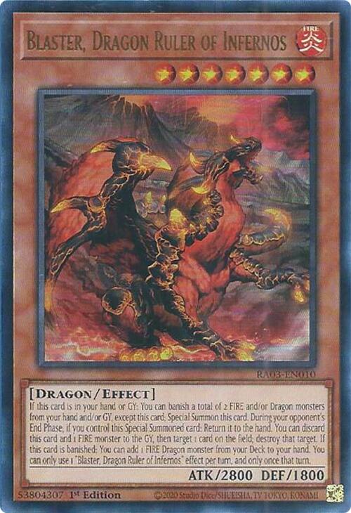 Blaster, Dragon Ruler of Infernos (UR) [RA03-EN010] Ultra Rare | Dragon's Lair Comics and Fantasy Houston TX