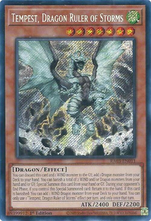 Tempest, Dragon Ruler of Storms (Secret Rare) [RA03-EN011] Secret Rare | Dragon's Lair Comics and Fantasy Houston TX