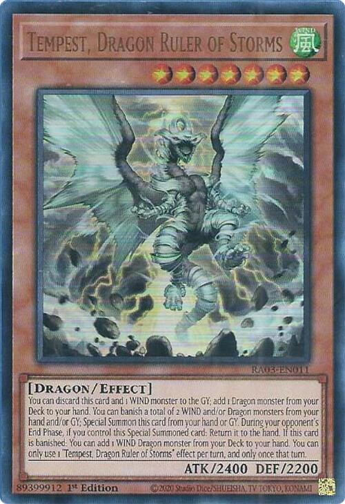 Tempest, Dragon Ruler of Storms (UR) [RA03-EN011] Ultra Rare | Dragon's Lair Comics and Fantasy Houston TX