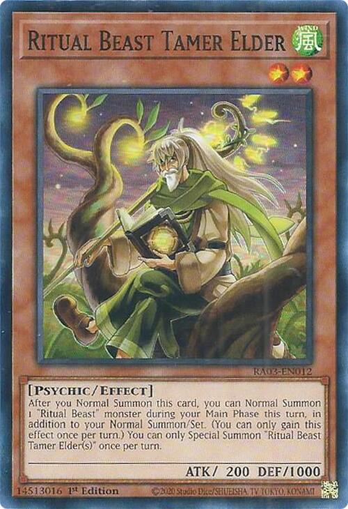 Ritual Beast Tamer Elder [RA03-EN012] Super Rare | Dragon's Lair Comics and Fantasy Houston TX