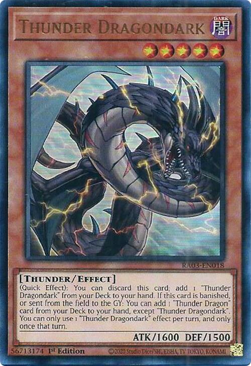 Thunder Dragondark (UR) [RA03-EN018] Ultra Rare | Dragon's Lair Comics and Fantasy Houston TX