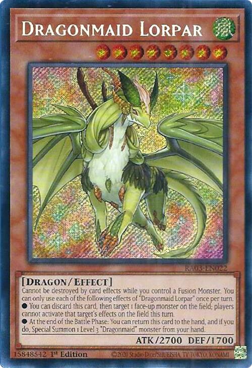 Dragonmaid Lorpar (Secret Rare) [RA03-EN022] Secret Rare | Dragon's Lair Comics and Fantasy Houston TX